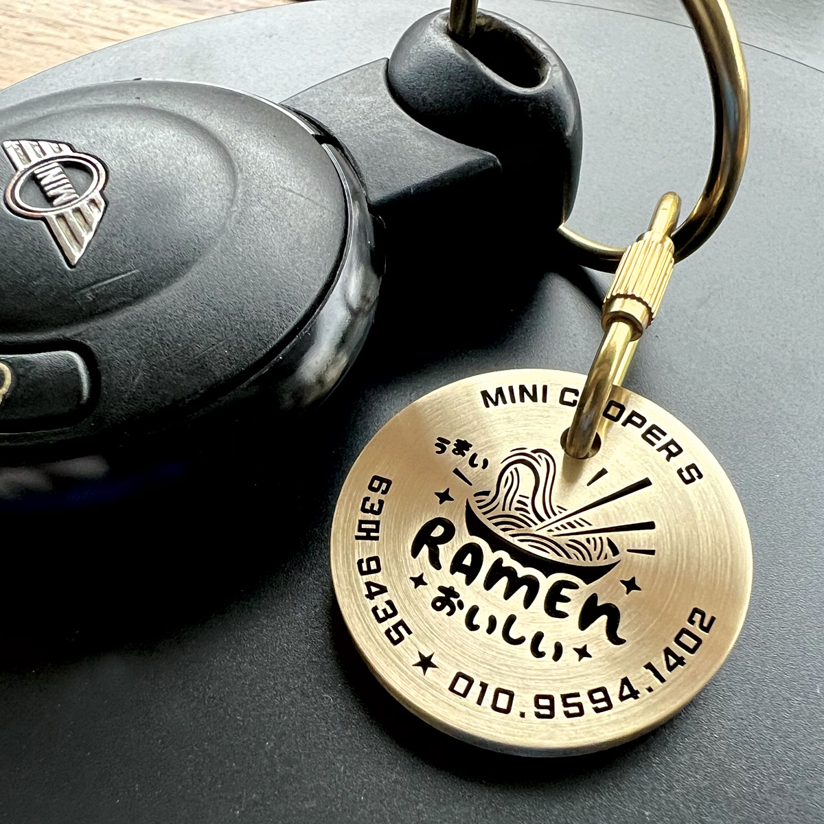 황동 코인 라멘 키링 주문 제작! - Maycard Studio.